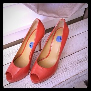 Michael Kors Coral Peep Toe Heels